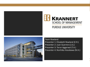 Supply Chain - Krannert School of Management