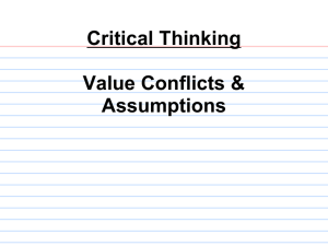 Value Conflicts - Teacher Wayne Homepage