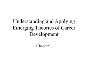 Understanding and Applying Emerging Theories of Career