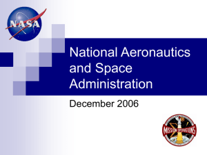 Presentations/National Aeronautics and Space Administration