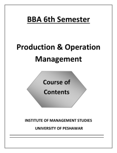 BBA 6th semester course of contents