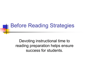 PowerPoint Presentation - Before Reading Strategies