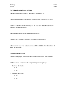Causes of the Civil War-Compromises Worksheet