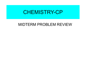 Midterm Power Point Review & Problem Sheet Answers