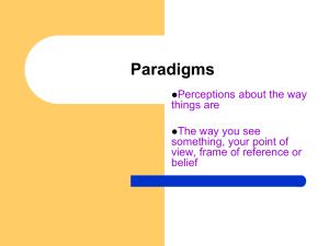 Paradigms & Principles