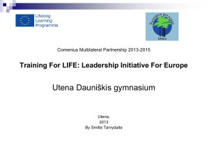 Lithuania. Schol presentation - Training-for-LIFE
