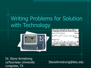 Creating Problems for Solution with Technology
