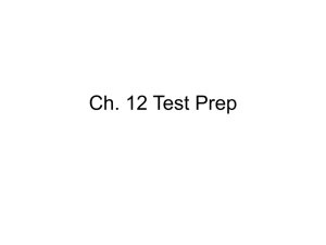 Ch. 12 Test Prep