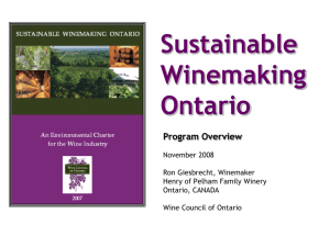 Sustainable Winemaking Ontario Program