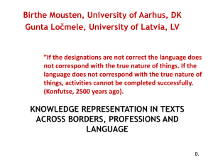 Knowledge Representation in Texts across Borders