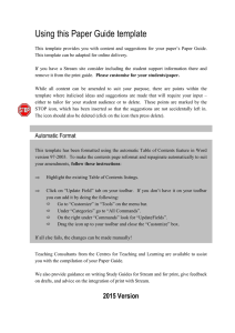 Paper Guide Template Guidelines 2015