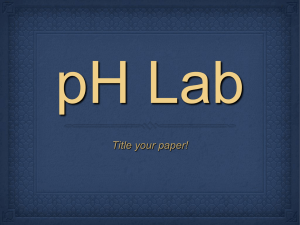 pH LAB - McAven Science