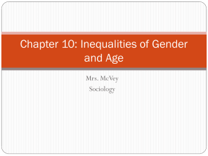 Chapter 10: Inequalities of Gender and Age