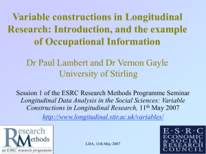Variable constructions in Longitudinal Research