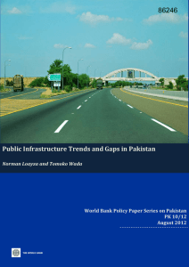Public Infrastructure Trends and Gaps in Pakistan