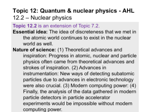 Topic 12.2 - Nuclear physics - AHL