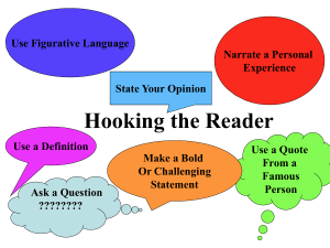 Hooking the Reader Resource Lesson