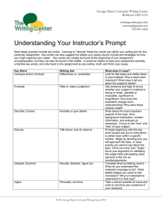Understanding Your Instructor's Prompt