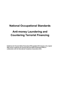 April 2012 National Occupational Standards in Anti