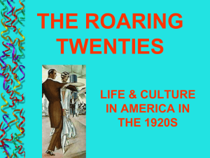 the roaring twenties - Wood-Ridge School District / Homepage