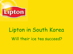 South Korea & Lipton