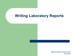 Writing Laboratory Reports