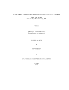 predictors of participation in an animal-assisted