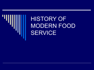 history of modern food service