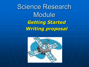 Getting Started Writing proposal