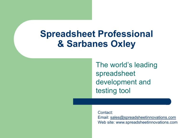 Sarbanes-Oxley By Clicking On This Link