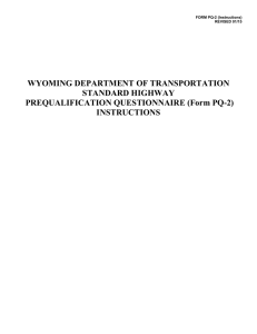 (Form PQ-2) INSTRUCTIONS - Wyoming Department of Transportation