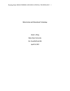 Behaviorism Synthesis Paper