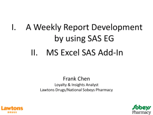 SAS Enterprise Guide & Microsoft Excel Add-In