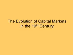 The Development of Capital Markets