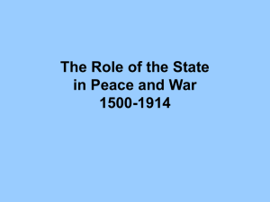 The Role of the State in Peace and War