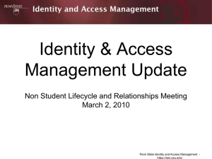 Identity & Access Management Update