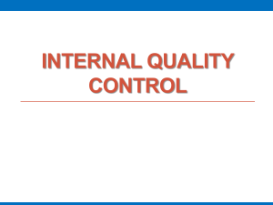 Quality Assurance in the clinical laboratory