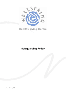 WHLC Safeguarding policy - January 2015 - Wellspring