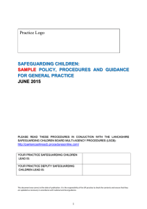 150722 GP Safeguarding Procedures Children June 2015 Final For