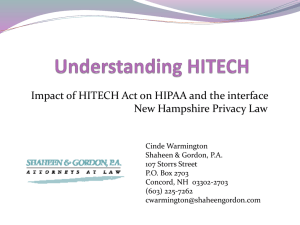 HIPAA Changes - Shaheen & Gordon, PA