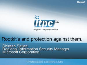 Rootkit - Microsoft Center