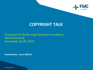 copyright talk - Fondation Sheila Hugh Mackay