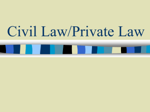 Civil Law Intro
