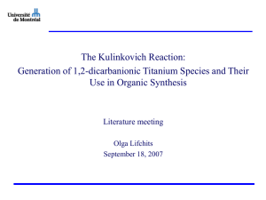 Intramolecular Kulinkovich – de Meijere reaction