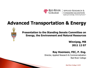 Advanced Transportation & Energy: Presentation to the Standing