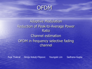 OFDM and Peak to Average Ratio