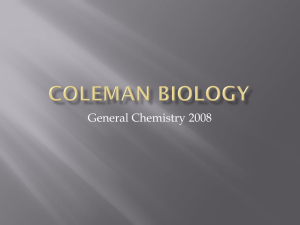 Coleman Basic Chemistry & Bonding