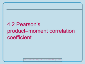 Pearson's product moment-correlation