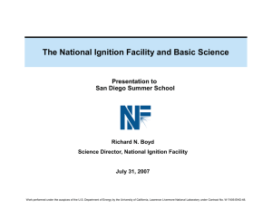 The National Ignition Facility and Basic Science