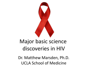 Major Basic Science Discoveries in HIV